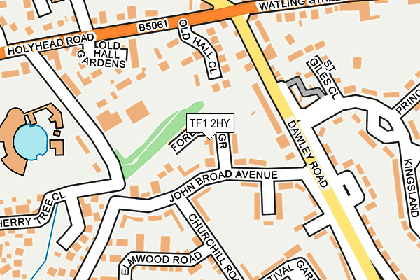 TF1 2HY map - OS OpenMap – Local (Ordnance Survey)