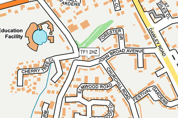 TF1 2HZ map - OS OpenMap – Local (Ordnance Survey)