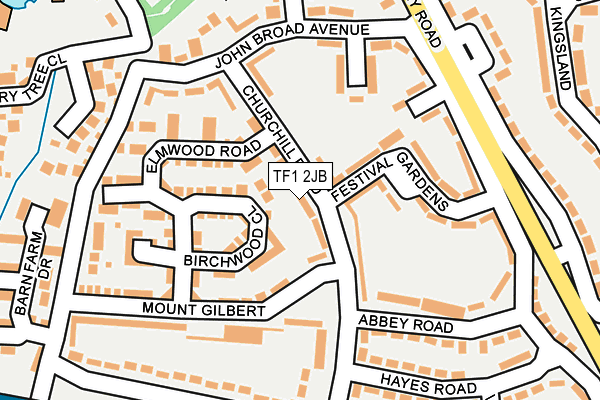 TF1 2JB map - OS OpenMap – Local (Ordnance Survey)