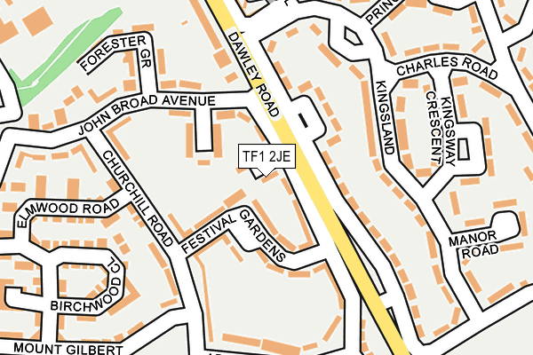 TF1 2JE map - OS OpenMap – Local (Ordnance Survey)