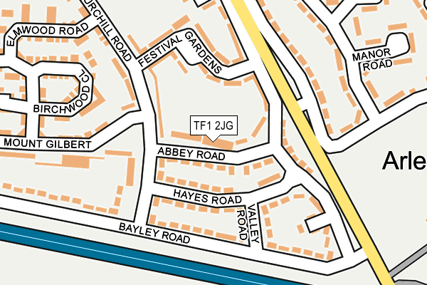 TF1 2JG map - OS OpenMap – Local (Ordnance Survey)