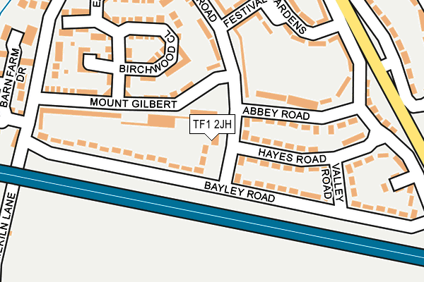 TF1 2JH map - OS OpenMap – Local (Ordnance Survey)