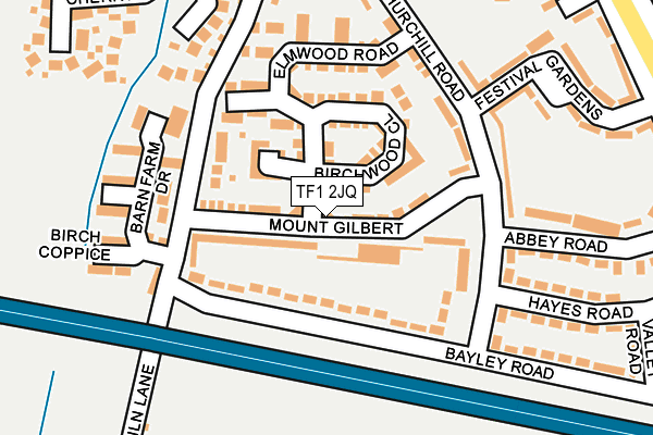 TF1 2JQ map - OS OpenMap – Local (Ordnance Survey)