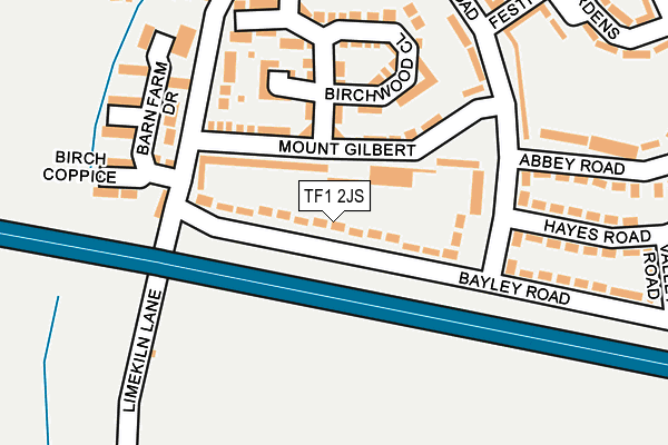 TF1 2JS map - OS OpenMap – Local (Ordnance Survey)