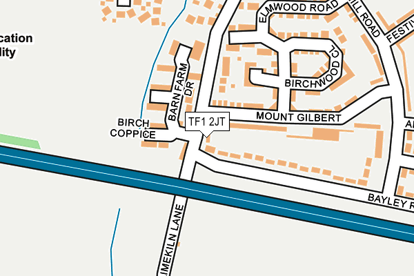 TF1 2JT map - OS OpenMap – Local (Ordnance Survey)