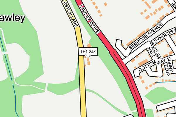 TF1 2JZ map - OS OpenMap – Local (Ordnance Survey)