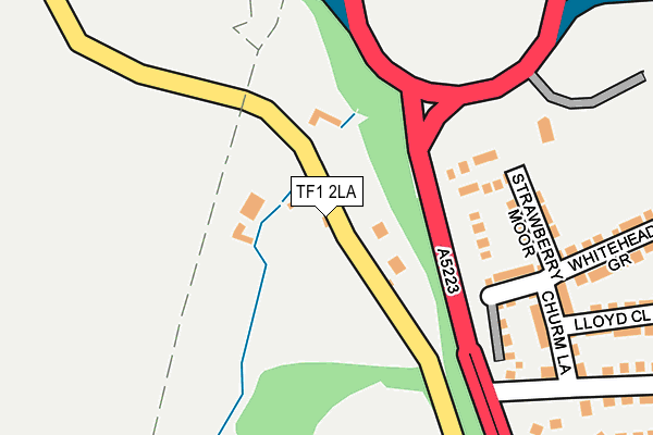 TF1 2LA map - OS OpenMap – Local (Ordnance Survey)