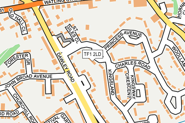 TF1 2LD map - OS OpenMap – Local (Ordnance Survey)