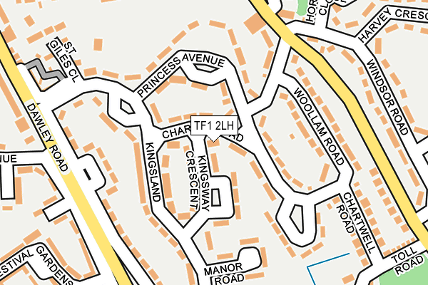 TF1 2LH map - OS OpenMap – Local (Ordnance Survey)