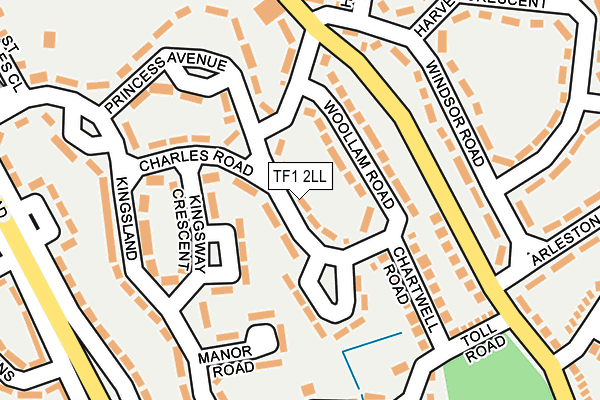 TF1 2LL map - OS OpenMap – Local (Ordnance Survey)