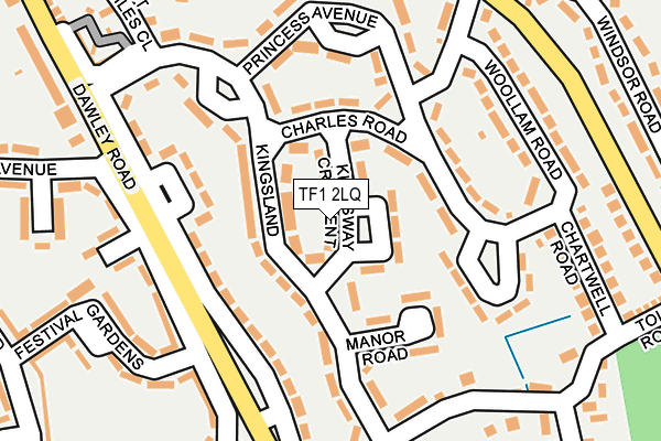 TF1 2LQ map - OS OpenMap – Local (Ordnance Survey)