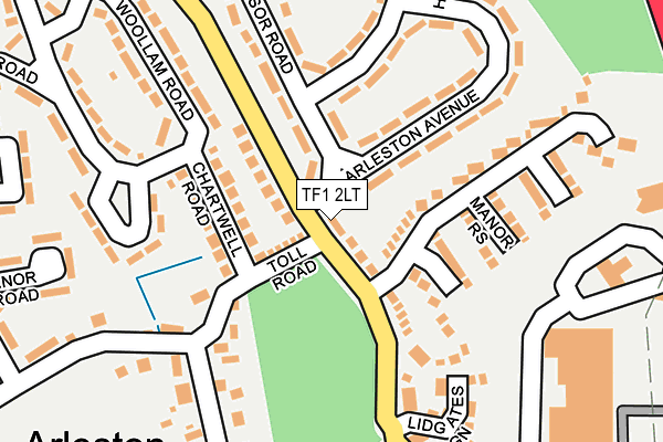 TF1 2LT map - OS OpenMap – Local (Ordnance Survey)