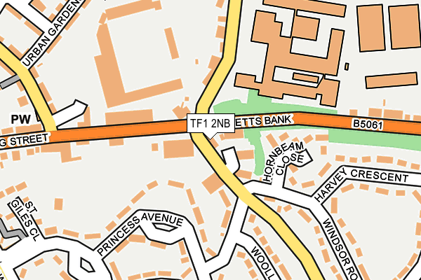 TF1 2NB map - OS OpenMap – Local (Ordnance Survey)