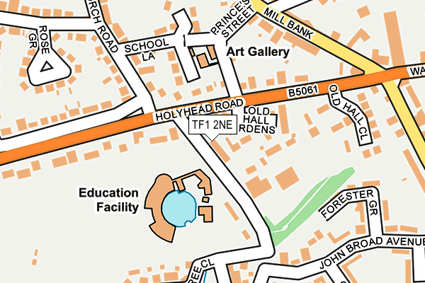 TF1 2NE map - OS OpenMap – Local (Ordnance Survey)