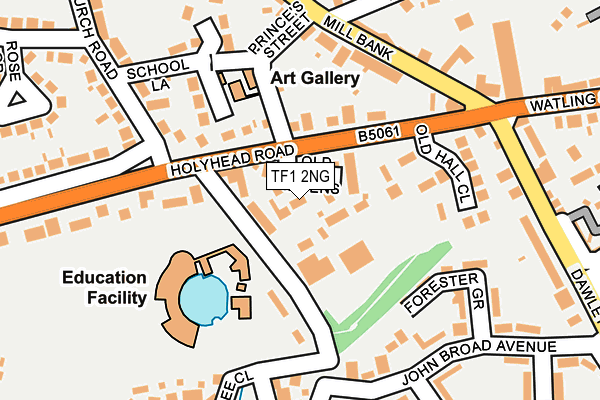 TF1 2NG map - OS OpenMap – Local (Ordnance Survey)