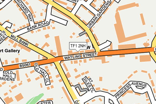 TF1 2NH map - OS OpenMap – Local (Ordnance Survey)