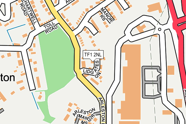 TF1 2NL map - OS OpenMap – Local (Ordnance Survey)