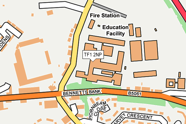 TF1 2NP map - OS OpenMap – Local (Ordnance Survey)