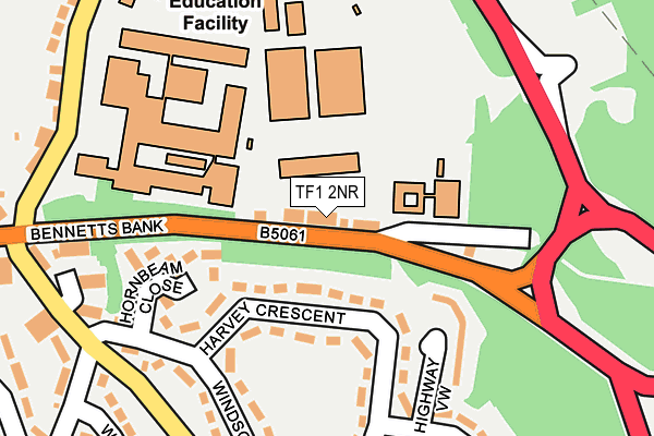 TF1 2NR map - OS OpenMap – Local (Ordnance Survey)