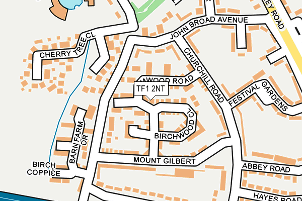 TF1 2NT map - OS OpenMap – Local (Ordnance Survey)