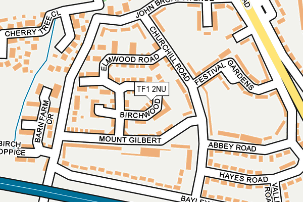 TF1 2NU map - OS OpenMap – Local (Ordnance Survey)