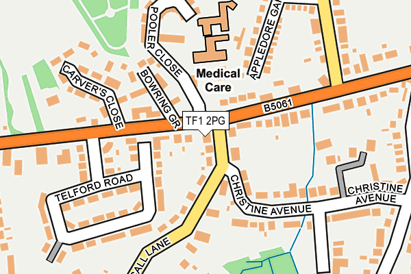 TF1 2PG map - OS OpenMap – Local (Ordnance Survey)