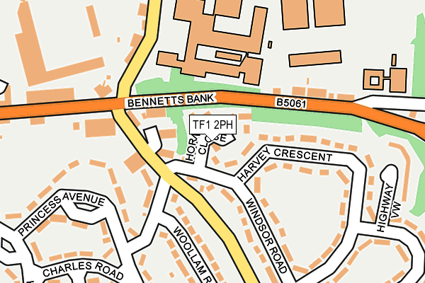 TF1 2PH map - OS OpenMap – Local (Ordnance Survey)