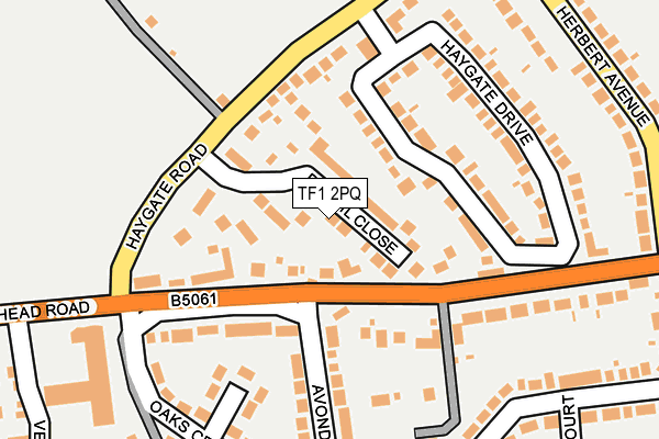 TF1 2PQ map - OS OpenMap – Local (Ordnance Survey)