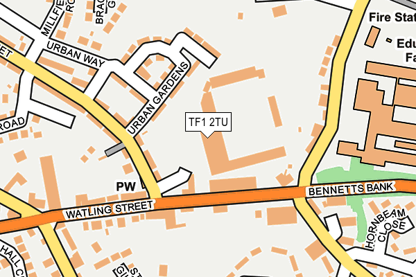 TF1 2TU map - OS OpenMap – Local (Ordnance Survey)