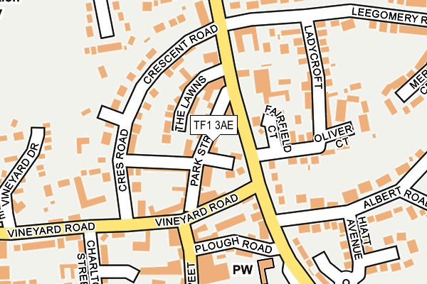 TF1 3AE map - OS OpenMap – Local (Ordnance Survey)