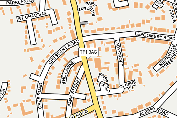 TF1 3AG map - OS OpenMap – Local (Ordnance Survey)