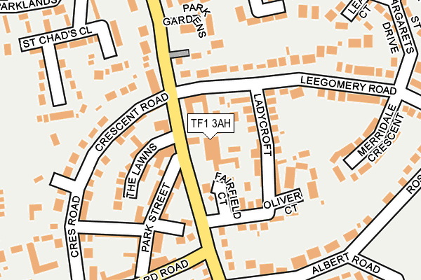 TF1 3AH map - OS OpenMap – Local (Ordnance Survey)