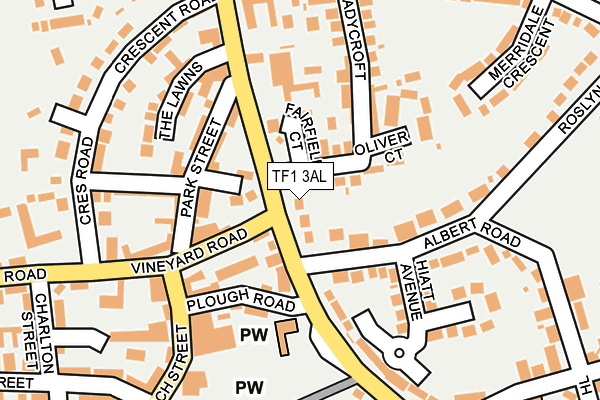 TF1 3AL map - OS OpenMap – Local (Ordnance Survey)