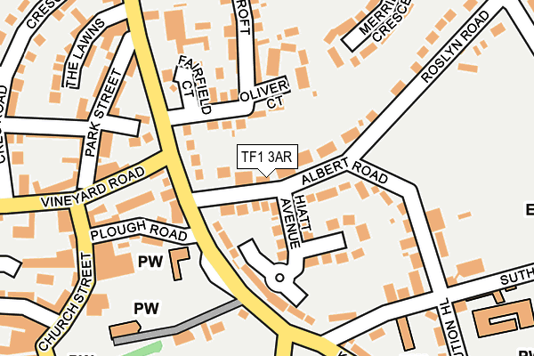 TF1 3AR map - OS OpenMap – Local (Ordnance Survey)