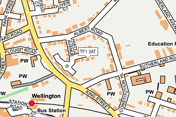 TF1 3AT map - OS OpenMap – Local (Ordnance Survey)