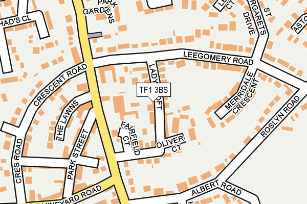 TF1 3BS map - OS OpenMap – Local (Ordnance Survey)