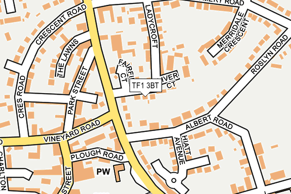 TF1 3BT map - OS OpenMap – Local (Ordnance Survey)