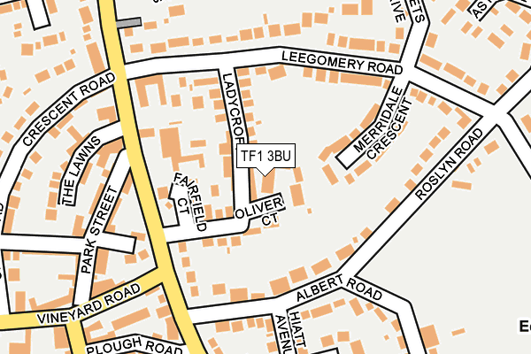 TF1 3BU map - OS OpenMap – Local (Ordnance Survey)