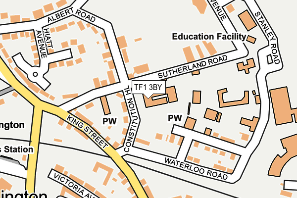 TF1 3BY map - OS OpenMap – Local (Ordnance Survey)