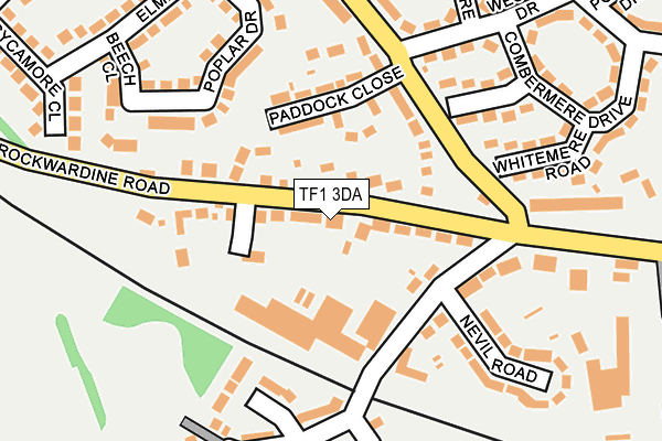 TF1 3DA map - OS OpenMap – Local (Ordnance Survey)