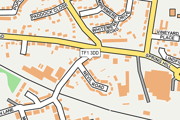TF1 3DD map - OS OpenMap – Local (Ordnance Survey)