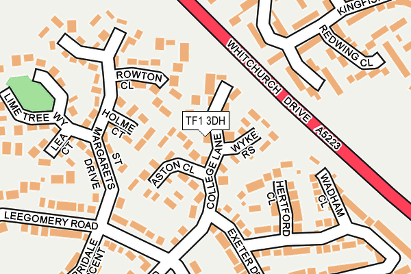 TF1 3DH map - OS OpenMap – Local (Ordnance Survey)