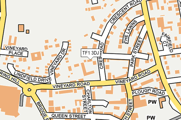 TF1 3DJ map - OS OpenMap – Local (Ordnance Survey)