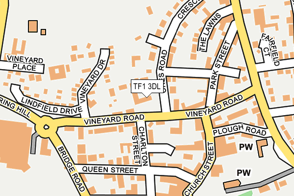 TF1 3DL map - OS OpenMap – Local (Ordnance Survey)