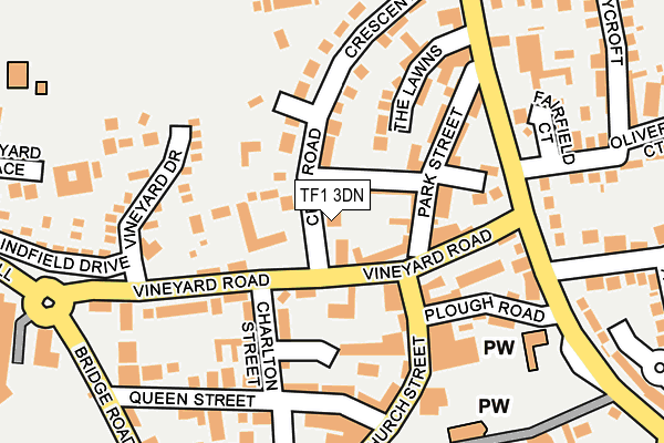 TF1 3DN map - OS OpenMap – Local (Ordnance Survey)