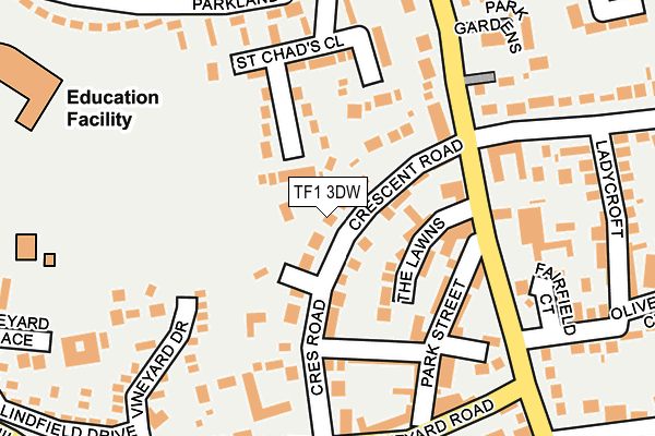 TF1 3DW map - OS OpenMap – Local (Ordnance Survey)