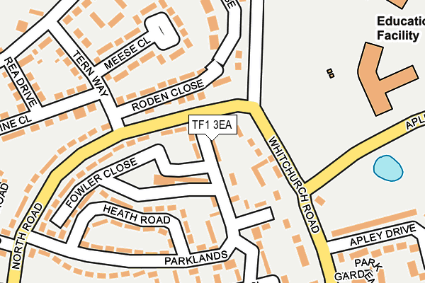 TF1 3EA map - OS OpenMap – Local (Ordnance Survey)