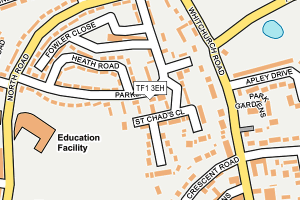 TF1 3EH map - OS OpenMap – Local (Ordnance Survey)