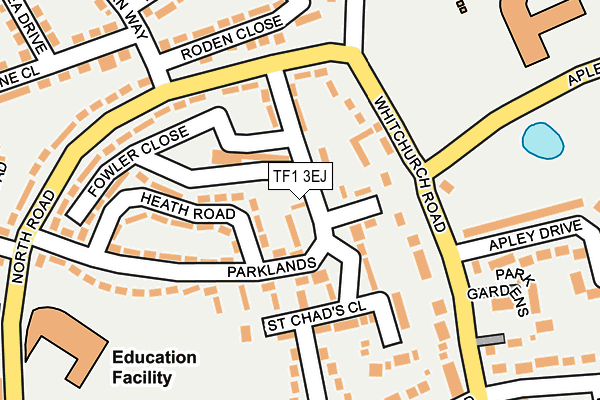 TF1 3EJ map - OS OpenMap – Local (Ordnance Survey)
