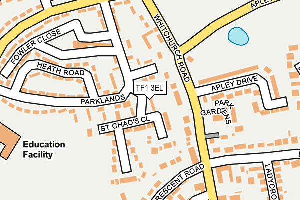 TF1 3EL map - OS OpenMap – Local (Ordnance Survey)